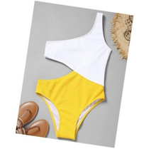 Cargar imagen en el visor de la galería, TRAJE DE BAÑO ENTERO DE 1 HOMBRO S A 3 XL