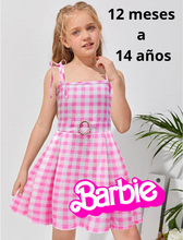 Cargar imagen en el visor de la galería, VESTIDO NIÑA BARBIE TALLAS 12 MESES A 14 AÑOS