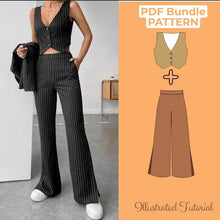 Cargar imagen en el visor de la galería, CONJUNTO PANTALON CHAQUETA DAMA TALLAS XXS A XXL