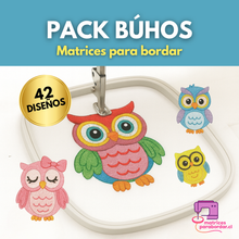 Cargar imagen en el visor de la galería, Búhos – Pack 42 Diseños
