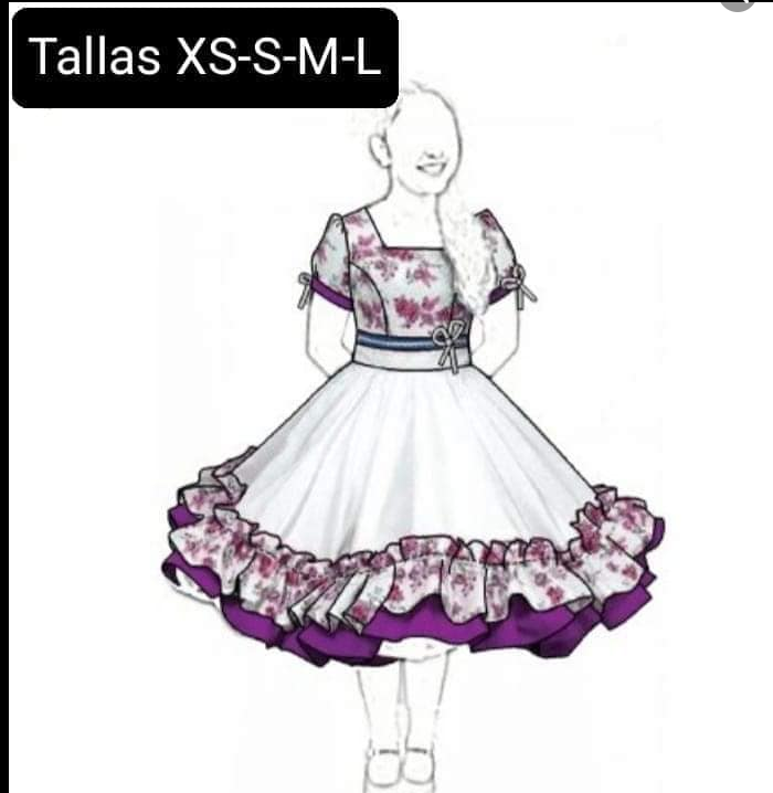 VESTIDO  HUASA TALLAS XS A L