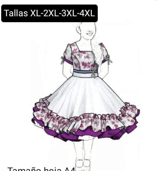 VESTIDO  HUASA TALLAS XL A 4 XL