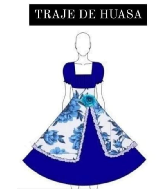 VESTIDO HUASA ADULTOS TALLA S