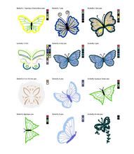 Cargar imagen en el visor de la galería, Mariposas – Pack 476 Diseños
