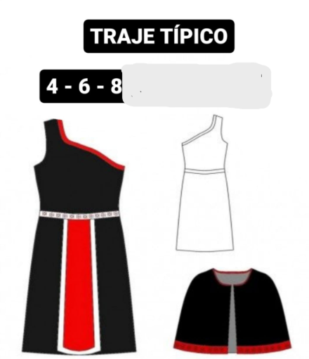 VESTIDO MAPUCHE TALLAS  4-6-8