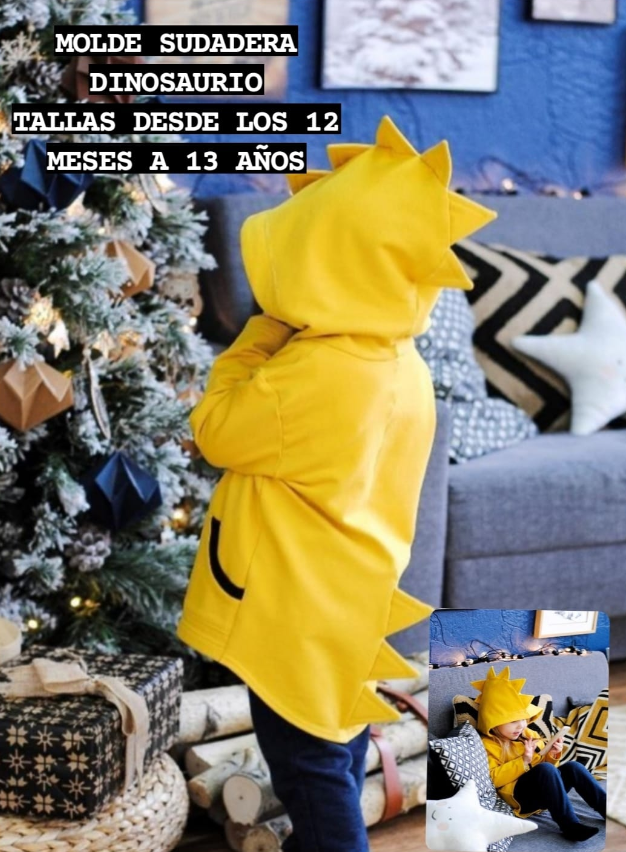 DISFRAZ  DINOSAURIO TALLAS  1 A 13 AÑOS