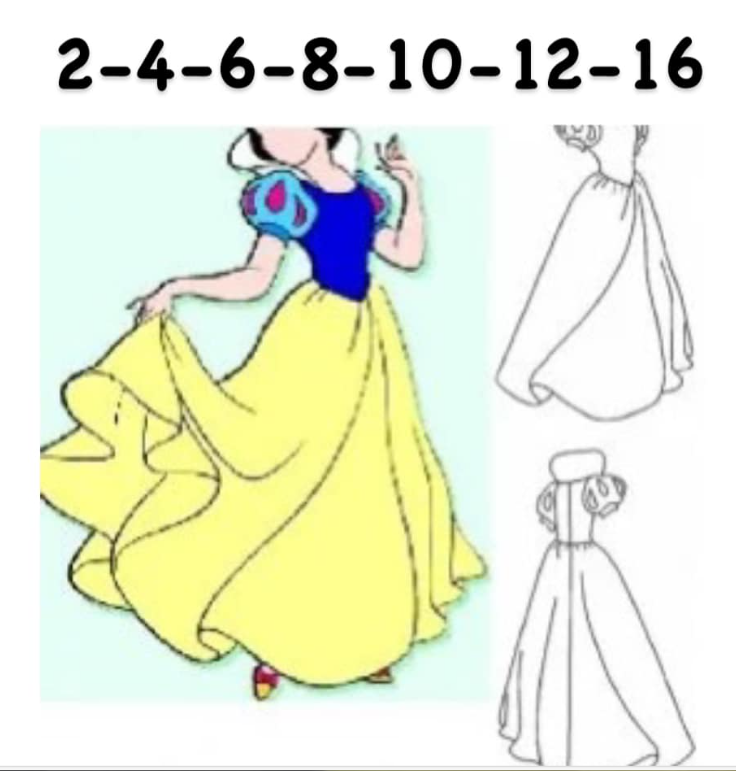 DISFRAZ BLANCA NIEVE TALLAS 2 A 16