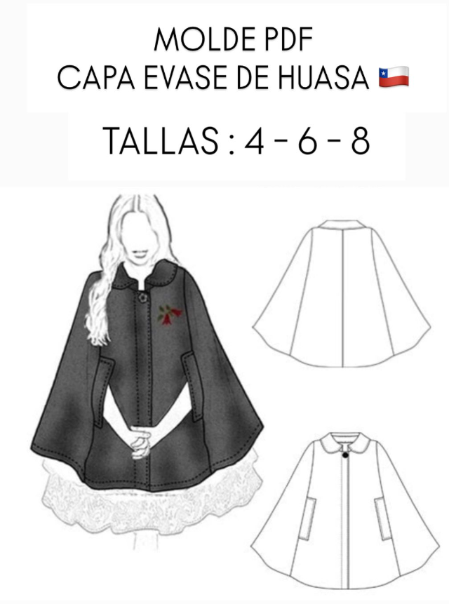 CAPA HUASA TALLAS 4 A 8