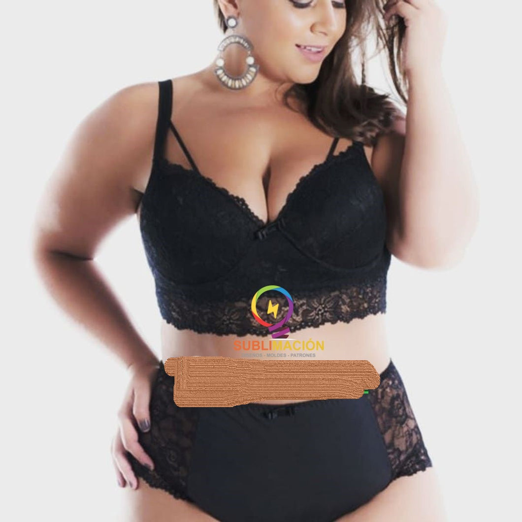 SOSTEN Y CUADRO ENCAJE TALLAS 46 A 58