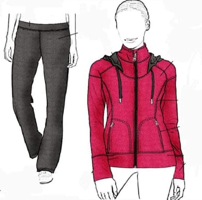 CHAQUETA Y PANTALON MUJER TALLAS S A XL