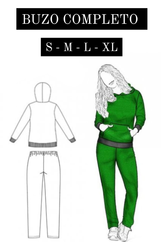 BUZO MUJER COMPLETO TALLAS S A XL