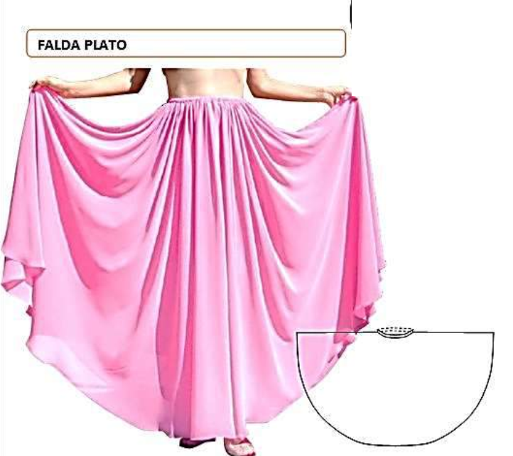 FALDA PLATO TALLA L