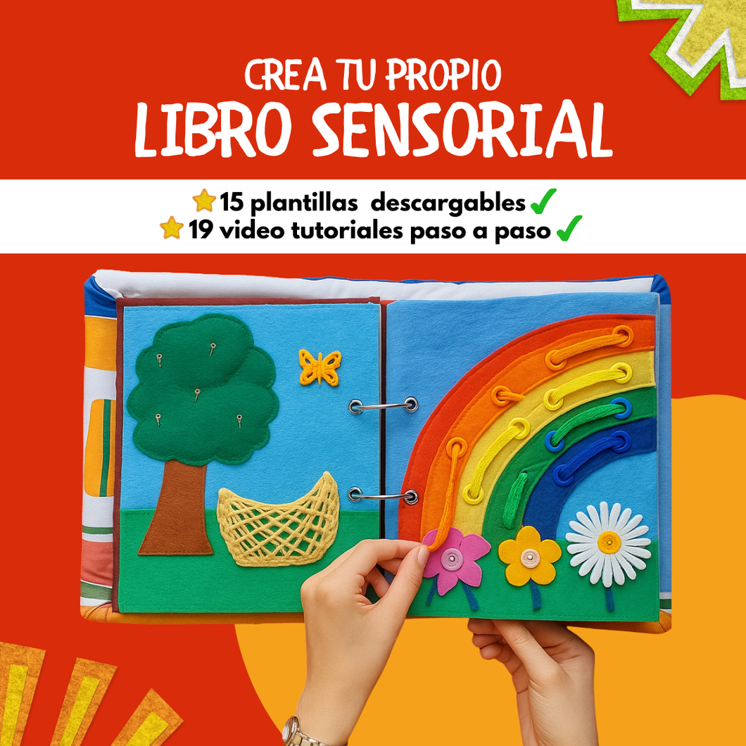 📘 CREA TU LIBRO SENSORIAL (15 moldes + 18 videos tutoriales)