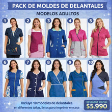 Cargar imagen en el visor de la galería, PACK DELANTALES 3 (10 MODELOS)
