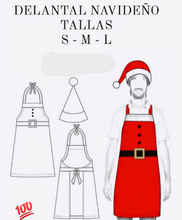 Cargar imagen en el visor de la galería, DELANTAL NAVIDEÑO TALLA S-M-L

