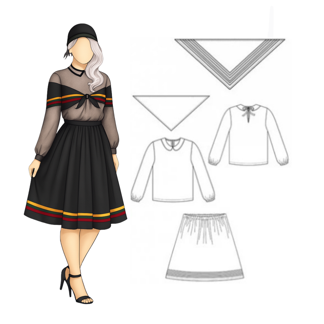 TRAJE NORTINO NIÑAS   TALLAS 2 A 8