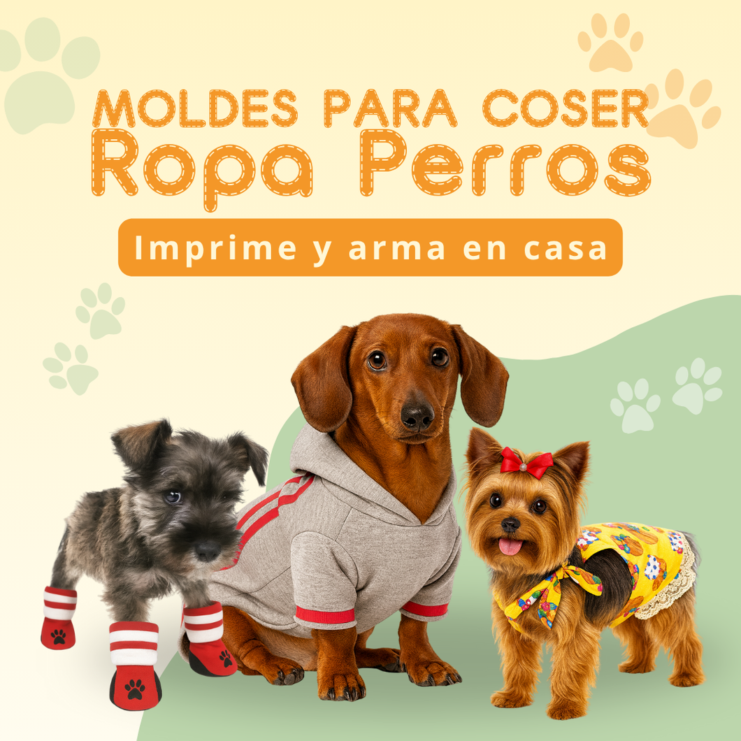 CURSO ROPADE PERROS 34 DISEÑOS  DE ROPA Y CAMAS