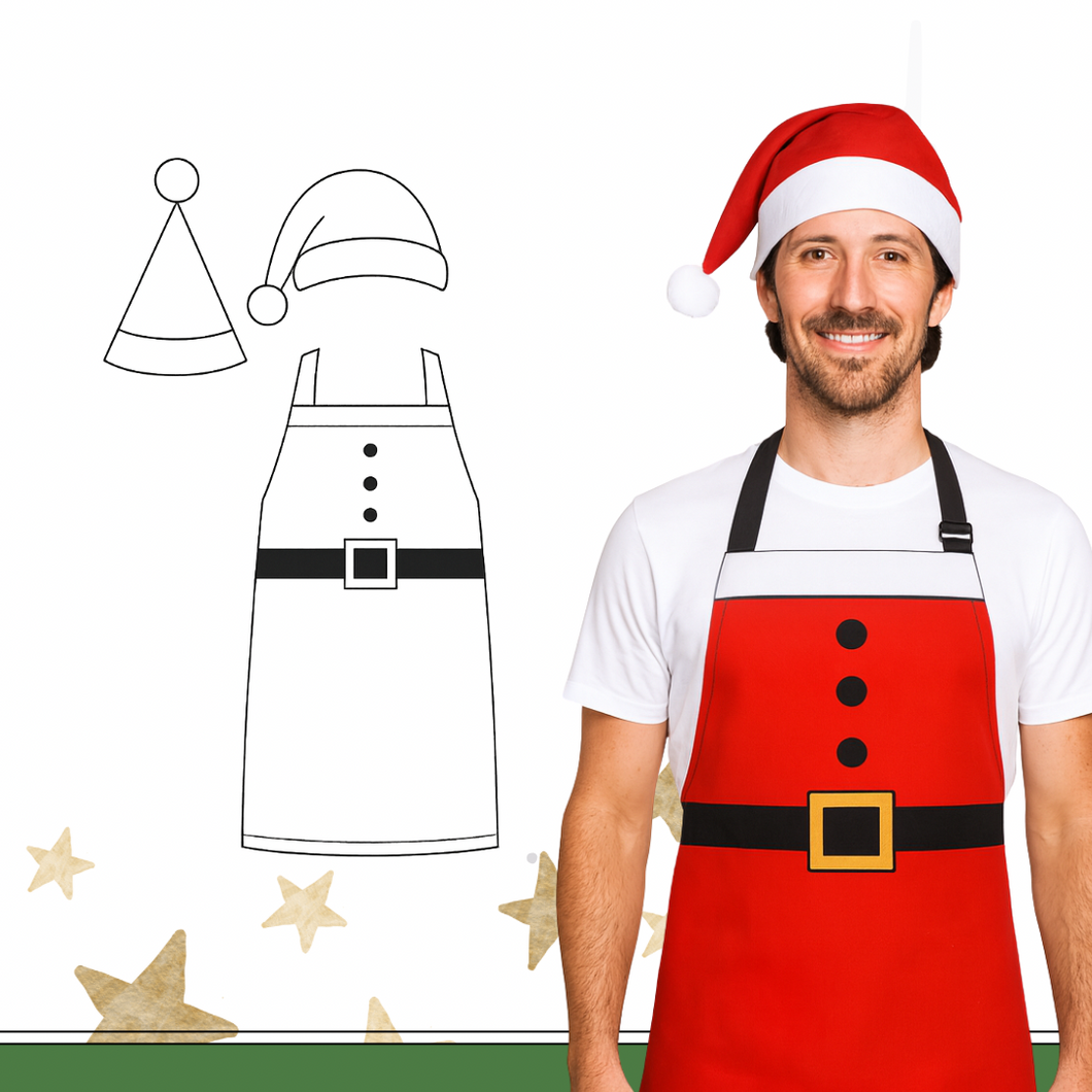 DELANTAL NAVIDEÑO TALLA S-M-L